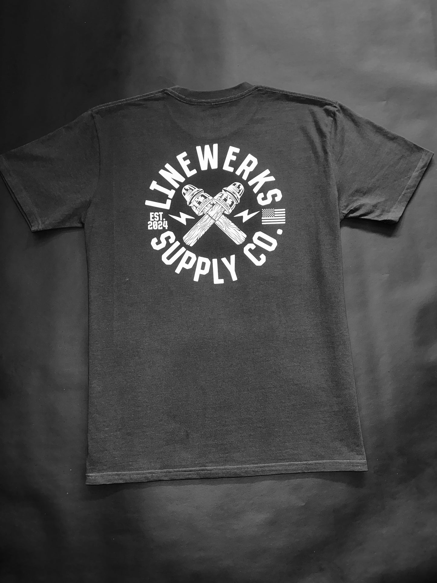 Black Old School Glass & Wood Pin